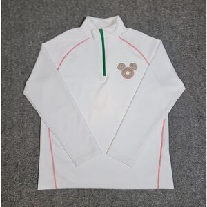 Disney EPCOT Mexico Mickey 1/4 Zip Performance Pullover White Men’s Medium
